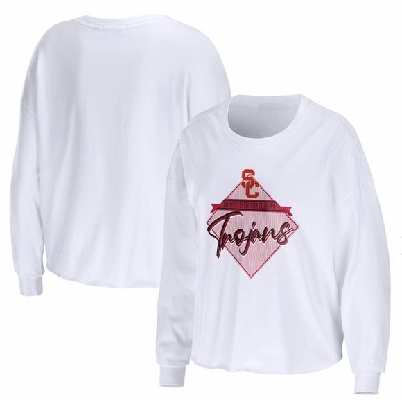 NWT USC Trojans Women’s Medium white long sleeve Tshirt - Picture 2 of 3